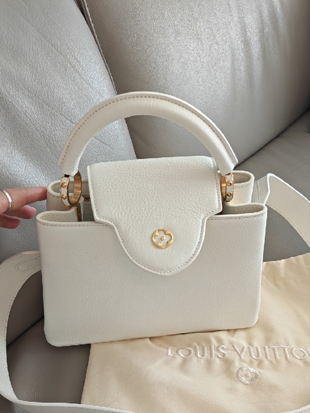 White Bag Medium Size LV
